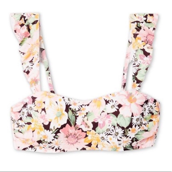 Target Ruffle Strap Floral Bikini Set 34C/XS - Picture 3 of 3